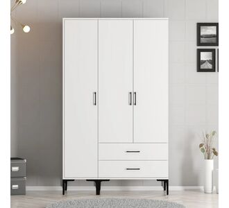 Stewehome Ντουλάπα με τρεις πόρτες (ST) Καρυδί 120x47x201 cm 598085 |  Ντουλάπες ρούχων στο espiti
