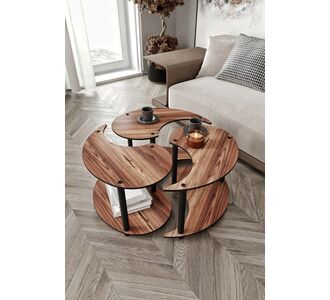 Stewehome Τραπεζάκι Σαλονιού 3 τεμαχίων Δρυς 70x70x38 cm 566334 |  Τραπεζάκια σαλονιού στο espiti