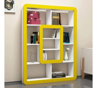 Stewehome Βιβλιοθήκη Λευκό Καρυδιά 108.4x21.8x140 cm 620510 |  Βιβλιοθήκες στο espiti