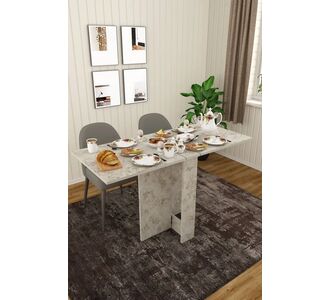 Stewehome Πτυσσόμενο Τραπέζι Κουζίνας MDF Γκρι μπεζ 133x75x75 cm 367135 |  Τραπέζια στο espiti