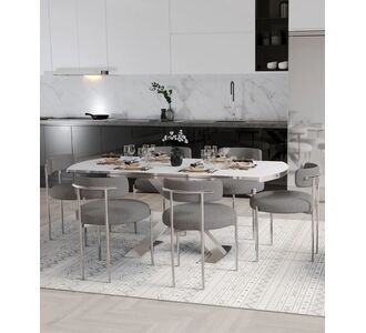 Stewehome Επεκτεινόμενο Τραπέζι με 6 Καρέκλες Σετ Κουζίνας 80x130x75 cm 473630 |  Σετ τραπεζαρίες στο espiti