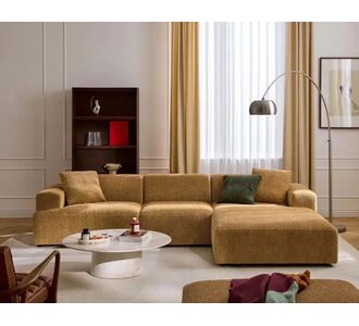 Stewehome Molly Γωνιακός Καναπές,Μοντέρνος &amp; Άνετος-ΠΟΡΤΟΚΑΛΙ 290cm x 290x185x95 cm 928145 |  Καναπέδες γωνιακοί στο espiti