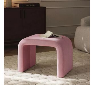 Stewehome Πουφ Babyface U Μαύρο 45cm x 45x35x40 cm 114186 |  Πουφ στο espiti