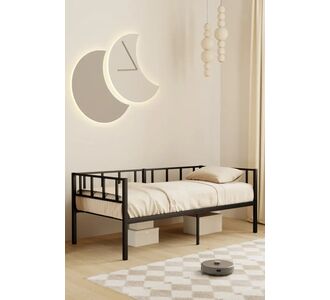 Stewehome Zenit Μεταλλικό Κρεβάτι Daybed με Κάγκελα Λευκό 90x190 cm 419493 |  Παιδικά έπιπλα στο espiti