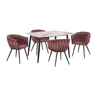ΣΕΤ ΤΡΑΠΕΖΑΡΙΑΣ 5ΤΜΧ RAVEN HM12116.02 ΚΕΡΑΜΙΚΟ TOP ΛΕΥΚΟ/ΚΑΦΕ ΜΑΡΜΑΡΟ--ΣΑΠΙΟ ΜΗΛΟ ΒΕΛΟΥΔΟ |  Σετ τραπεζαρίες στο espiti