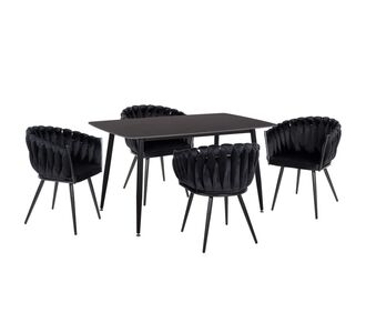 ΣΕΤ ΤΡΑΠΕΖΑΡΙΑΣ 5ΤΜΧ RAVEN HM12116.03 ΚΕΡΑΜΙΚΟ TOP ΜΑΥΡΟ ΜΑΡΜΑΡΟ--ΜΑΥΡΟ ΒΕΛΟΥΔΟ |  Σετ τραπεζαρίες στο espiti