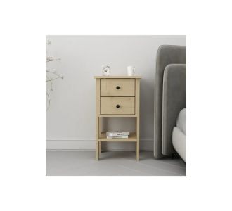 Stewehome Κομοδίνο με δύο συρτάρια από σε όψη δρυός 40x35x70 cm 934099 |  Κομοδίνα στο espiti