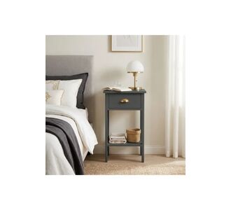 Stewehome Κομοδίνο με ένα συρτάρι και χρυσή λαβή 40x35x70 cm 429404 |  Κομοδίνα στο espiti