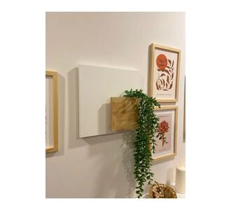Stewehome Μποέμ Ιπτάμενο ράφι τοίχου για γλάστρες από λευκή μοριοσανίδα σε σκανδιναβικό στυλ (Δρυς) 30x6x18 cm 895098 |  Ραφιέρες τοίχου στο espiti