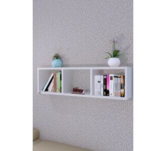Stewehome Διακοσμητικό ράφι τοίχου από MDF για βιβλία (Μαύρο) 90x17x21.5 cm 762103 |  Ραφιέρες τοίχου στο espiti
