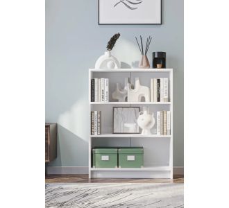 Stewehome Βιβλιοθήκη με 3 ράφια για πολλαπλές χρήσεις σε λευκό χρώμα (Ανθρακί) 80x28x105 cm 394006 |  Βιβλιοθήκες στο espiti