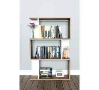 Stewehome Βιβλιοθήκη με 3 ράφια από συνθετικό ξύλο σε κλασικό στυλ (Ανθρακί) 72x22x109 cm 757963 |  Βιβλιοθήκες στο espiti