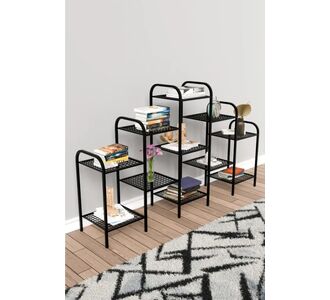 Stewehome Πολυλειτουργική μεταλλική βιβλιοθήκη με 11 ράφια για το σπίτι και το γραφείο 165x33x100 cm 198025 |  Βιβλιοθήκες στο espiti