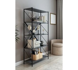 Stewehome Μεταλλική βιβλιοθήκη γραφείου με ράφια 150 cm (Ατλαντικό πεύκο) 50x24x150 cm 420599 |  Βιβλιοθήκες στο espiti