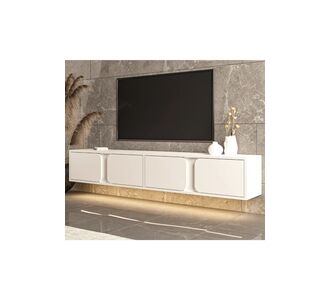 Stewehome Έπιπλο τηλεόρασης με φωτισμό LED για τοίχο 180x30x30 cm 251843 |  Έπιπλα τηλεόρασης στο espiti