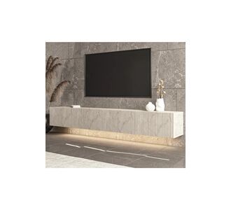 Stewehome Μοντέρνα επιτοίχια μονάδα τηλεόρασης με LED φωτισμό ημέρας και επιφάνεια 240x31x28 cm 905824 |  Έπιπλα τηλεόρασης στο espiti