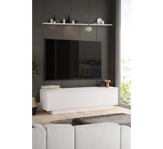 Stewehome Κλασική μοντέρνα επιπλοσύνθεση τηλεόρασης με ντουλάπι από σανίδα μελαμίνης 140x35x38 cm 197687 |  Έπιπλα τηλεόρασης στο espiti