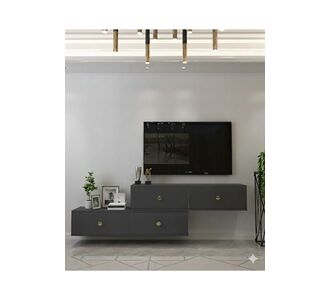 Stewehome Σετ 2 τεμαχίων επιτοίχια μοντέρνα βάση τηλεόρασης 120x30x30 cm 493076 |  Έπιπλα τηλεόρασης στο espiti