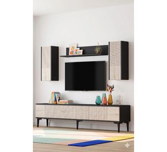 Stewehome Σετ μοντέρνας τηλεοπτικής μονάδας με ντουλάπια από Συνθετικό ξύλο 180x30x41 cm 834895 |  Έπιπλα τηλεόρασης στο espiti