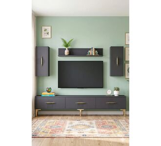 Stewehome Σετ μονάδας τηλεόρασης με ράφι 180x30x41 cm 592707 |  Έπιπλα τηλεόρασης στο espiti