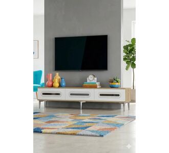 Stewehome Έπιπλο τηλεόρασης 180 cm με ντουλάπια από Συνθετικό ξύλο σε μοντέρνο στιλ 180x30x41 cm 564228 |  Έπιπλα τηλεόρασης στο espiti