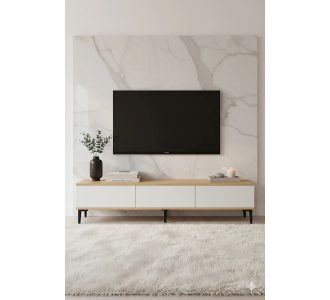 Stewehome Έπιπλο τηλεόρασης με πόρτες από μοριοσανίδα κλασικού στυλ 180x30x41 cm 497632 |  Έπιπλα τηλεόρασης στο espiti