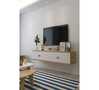 Stewehome Κλασική επιτοίχια βάση τηλεόρασης από Συνθετικό ξύλο 120x30x26 cm 345293 |  Έπιπλα τηλεόρασης στο espiti