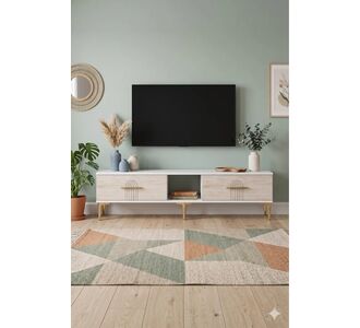 Stewehome Έπιπλο τηλεόρασης με ντουλάπι από Συνθετικό ξύλο μοντέρνου στιλ 150x30x41 cm 870409 |  Έπιπλα τηλεόρασης στο espiti