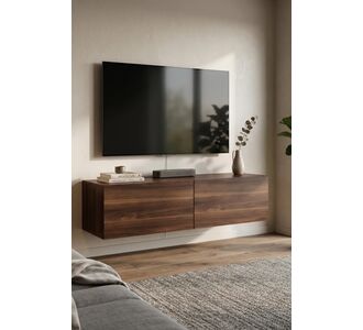 Stewehome Μοντέρνα επιτοίχια τηλεοπτική βάση από σανίδα μελαμίνης 120x32x30 cm 917160 |  Έπιπλα τηλεόρασης στο espiti