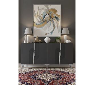 Stewehome Πολυλειτουργική κονσόλα με πόρτες και ράφια για καφέ τηλεόραση και αποθήκευση 180x32x75 cm 196003 |  Βιτρίνες - Έπιπλα εισόδου στο espiti