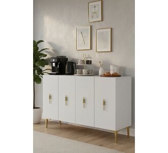 Stewehome πολυλειτουργικό ντουλάπι κονσόλα για γωνία καφέ και έπιπλο τηλεόρασης με ράφι και πόρτες 120x32x75 cm 638640 |  Βιτρίνες - Έπιπλα εισόδου στο espiti