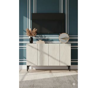 Stewehome Κονσόλα έπιπλο τηλεόρασης πολυλειτουργικό ντουλάπι και γωνιά καφέ από Συνθετικό ξύλο με πόρτα και ράφι 120x32x75 cm 788877 |  Βιτρίνες - Έπιπλα εισόδου στο espiti