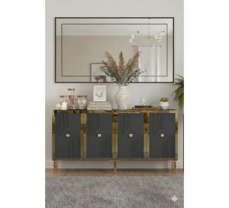Stewehome κονσόλα πολύχρηστο ντουλάπι έπιπλο τηλεόρασης με ράφι για γωνιά καφέ 150x32x75 cm 302146 |  Βιτρίνες - Έπιπλα εισόδου στο espiti