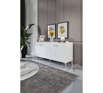 Stewehome κονσόλα mdf με μεμβράνη και πόρτες 160x40x84 cm 517055 |  Βιτρίνες - Έπιπλα εισόδου στο espiti