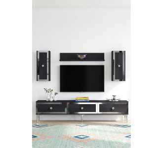 Stewehome Σετ μονάδας τηλεόρασης με ράφι 180x30x41 cm 474689 |  Έπιπλα τηλεόρασης στο espiti