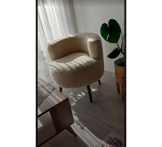 Stewehome Μονό κάθισμα τσαγιού σκανδιναβικού στιλ με ξύλινα πόδια 65x60x67 cm 507988 |  Πουφ στο espiti