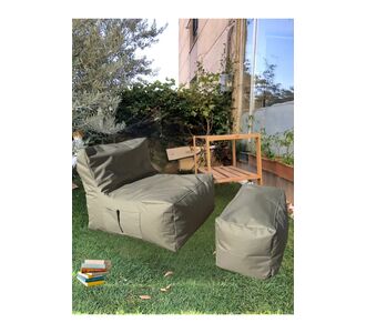 Stewehome πουφ ποδιών και πουφ αχλαδιού από ύφασμα 75x65x70 cm 424348 |  Πουφ στο espiti