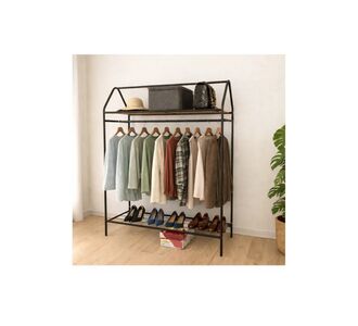 Stewehome Κρεμάστρα ρούχων με ράφι και βάση 104x143x143 cm 293208 |  Καλόγεροι -Κρεμάστρες στο espiti
