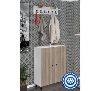 Stewehome Πορτμάντο με ράφι παπουτσιών και κρεμάστρα από σουνταλάμ 80x97x97 cm 510538 |  Καλόγεροι -Κρεμάστρες στο espiti