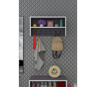 Stewehome Σετ 6 τεμαχίων κρεμάστρες ρούχων με ράφι για παλτό μοντέρνου στιλ 70x35x35 cm 450863 |  Καλόγεροι -Κρεμάστρες στο espiti