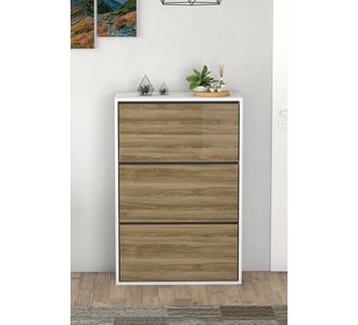 Stewehome Παπουτσοθήκη με 3 πόρτες και συρόμενα ράφια από μελαμίνη 74x24x24 cm 326630 |  Παπουτσοθήκες στο espiti