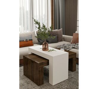 Stewehome Σετ 2 τραπεζάκια σαλονιού ορθογώνια μοντέρνα από σουνταλάμ 50x90 cm 814759 |  Τραπεζάκια σαλονιού στο espiti