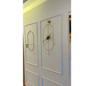 Stewehome Μεγάλο μοντέρνο διακοσμητικό μεταλλικό ρολόι τοίχου ορθογώνιο Χρυσό 30x80 cm 24725096 |  Ρολόγια στο espiti