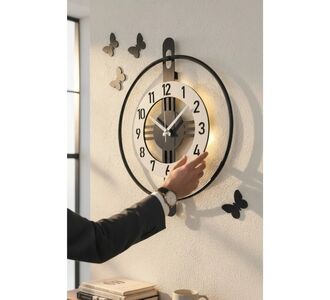 Stewehome Μεταλλικό ρολόι τοίχου με led σκανδιναβικού στιλ 40x50 cm 23673771 |  Ρολόγια στο espiti