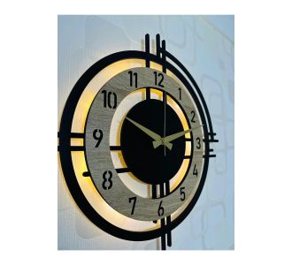 Stewehome ρολόι τοίχου από ξύλο 48x48 cm 8453213 |  Ρολόγια στο espiti