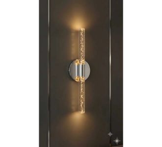 Stewehome Μοντέρνο φωτιστικό τοίχου LED με μεταλλικό ασημί σώμα και τηλεχειριστήριο 75416145 |  Απλίκες στο espiti