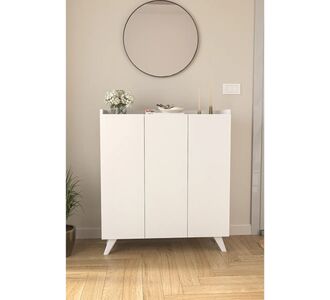 Stewehome Ντουλάπι παπουτσιών με 3 πόρτες και 8 ράφια πολυλειτουργικό μοντέρνο (3) 90x30x103 cm 3330522 |  Παπουτσοθήκες στο espiti