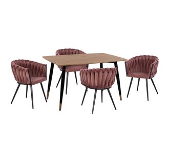 ΣΕΤ ΤΡΑΠΕΖΑΡΙΑΣ 5ΤΜΧ ALIZA HM12122.01 MDF TOP ΣΕ ΦΥΣΙΚΟ--ΣΑΠΙΟ ΜΗΛΟ ΒΕΛΟΥΔΟ |  Σετ τραπεζαρίες στο espiti