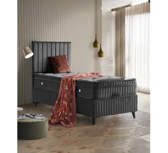 Stewehome Μονό Κρεβάτι Γκρι με Αποθηκευτικό Χώρο 90x190 cm 319144 |  Κρεβάτια στο espiti