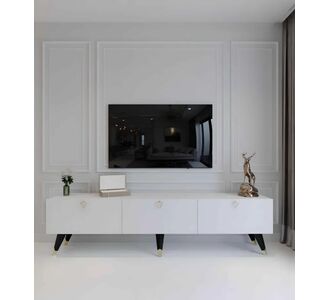 Stewehome Σαλόνι με λευκό Έπιπλο Τηλεόρασης Κομψό και Διαχρονικό Στυλ 943355 |  Έπιπλα τηλεόρασης στο espiti